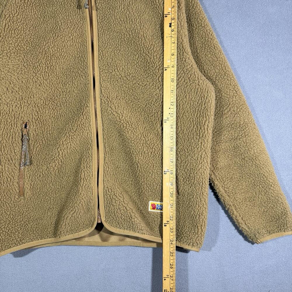 Fjallraven Vardag Pile Fleece Jacket Womens M Buckwheat Brown Full Zip Hiking - Picture 7 of 7